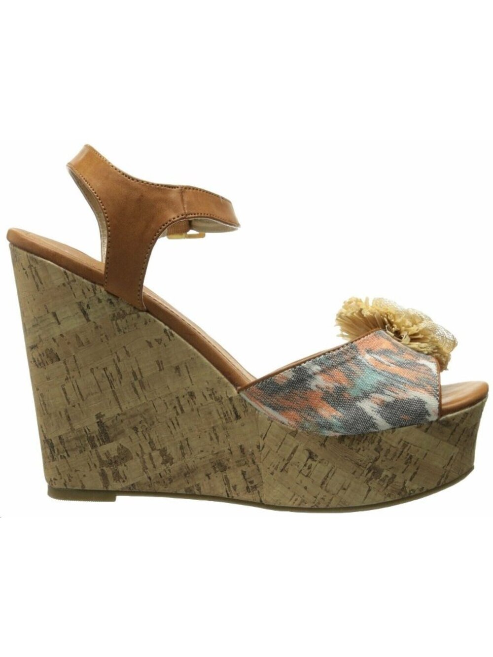 Pink & Pepper Wedge Shoes 8.5 Orange Sand Dune Women's New In Box - Picture 6 of 8